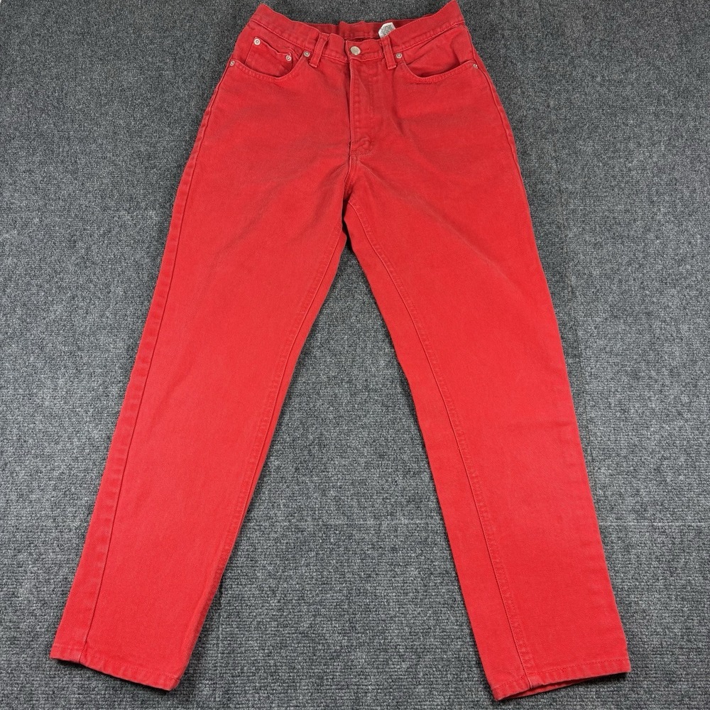 Vintage Jordache High Waisted High Rise Jeans 80s 90s Red Mom SIZE 11/12